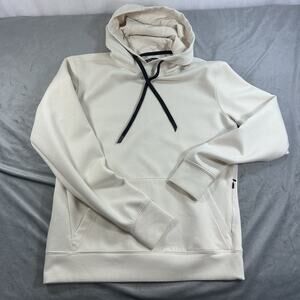Men’s Jockey Sport cream colored Small Hoodie Pullover Pockets Soft Long Sleeve